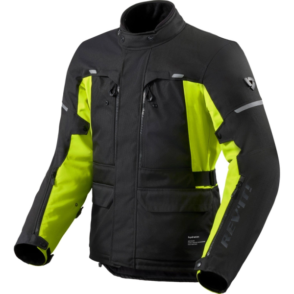 Moto oblečení - Bunda REVIT OUTBACK 5 H2O černo-fluo žlutá