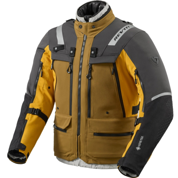 Moto oblečení - Bunda REVIT DEFENDER 4 GTX černo-hořčicově žlutá
