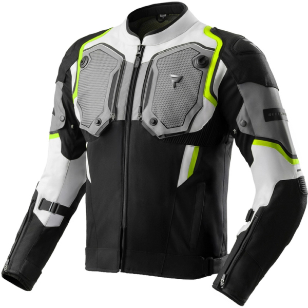 Moto oblečení - Bunda REBELHORN BORG II černo-šedo-fluo žlutá