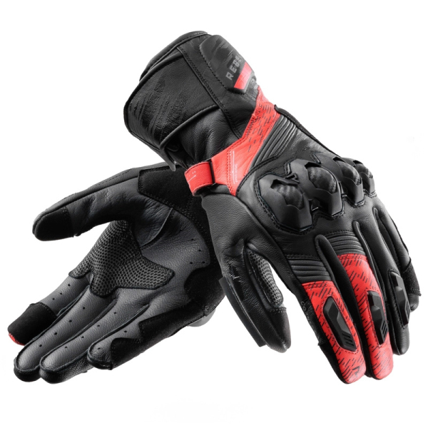 Moto oblečení - Rukavice REBELHORN VIPER černo-šedo-fluo červené