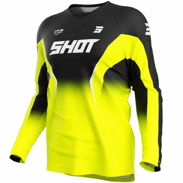 Motokros oblečení - Dres SHOT DRAW CLASH fluo žlutý