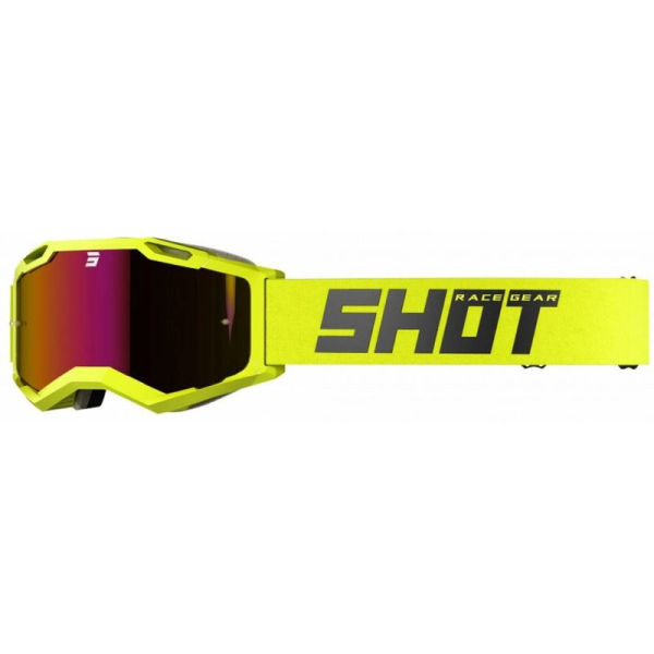 Motokros oblečení - Brýle SHOT IRIS 2.0 SOLID fluo žluté