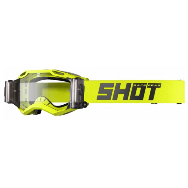 Moto oblečení - Brýle SHOT IRIS 2.0 SOLID ROLL-OFF fluo-žluté