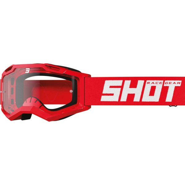 Dětské oblečení - Dětské brýle SHOT ROCKET KID 2.0 červené s čirým plexi