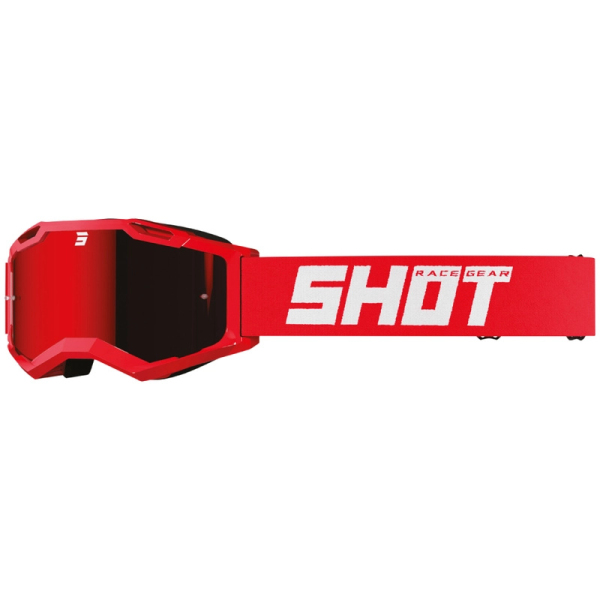 Moto oblečení - Brýle SHOT ASSAULT 2.0 SOLID červené s iridiovým plexi
