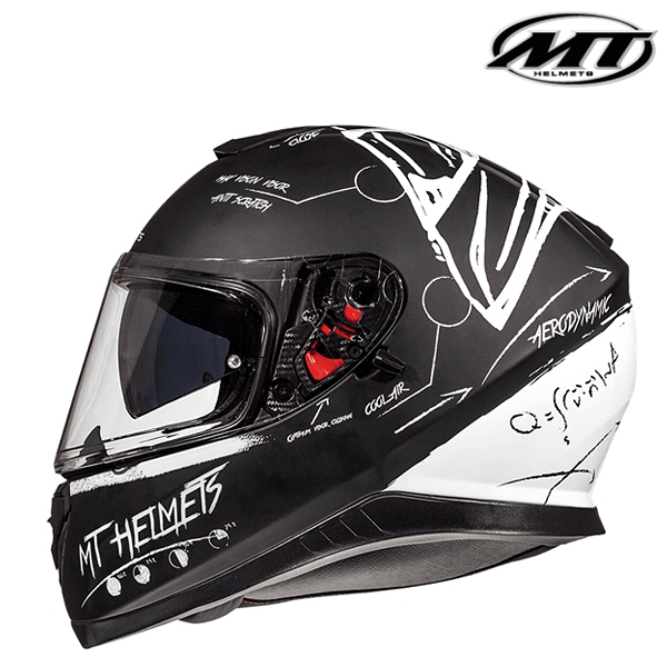 Moto oblečení - Helma MT THUNDER 3 MATT BLACK/WHITE