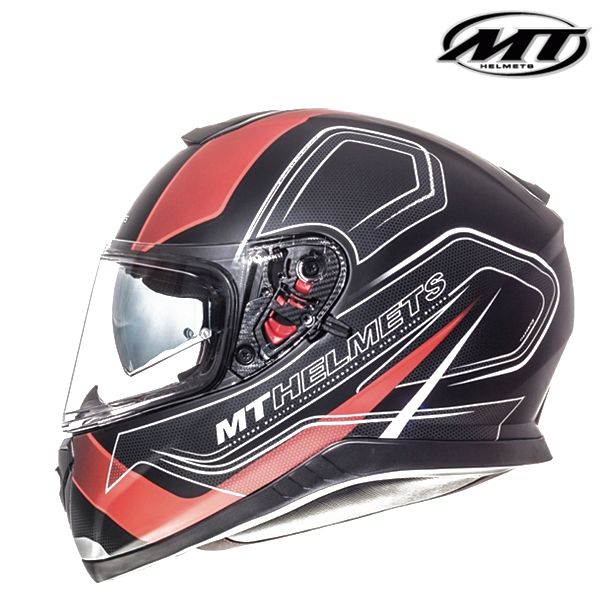 Moto oblečení - Helma MT THUNDER 3 MATT BLACK/RED