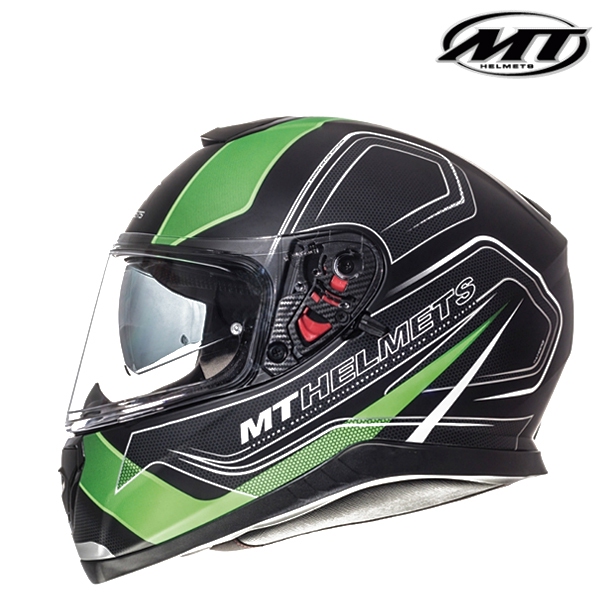 Moto oblečení - Helma MT THUNDER 3 MATT BLACK/GREEN