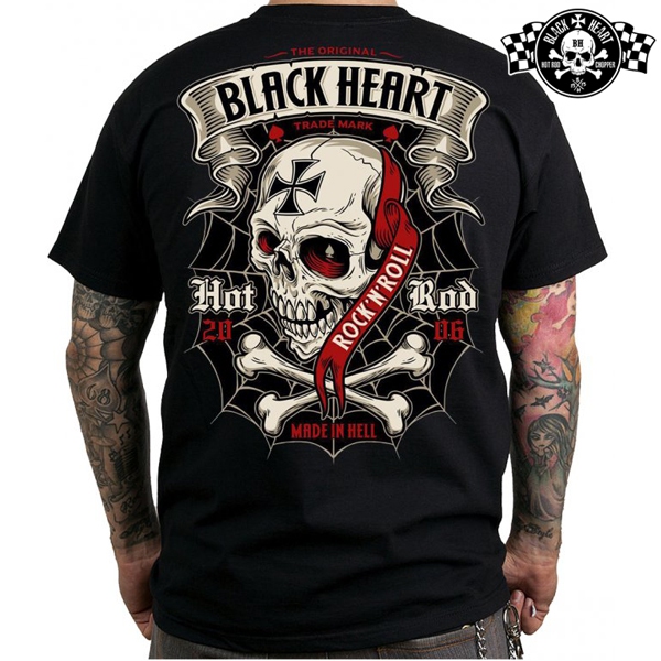 Moto oblečení - Tričko pánské BLACK HEART Crusty Demons