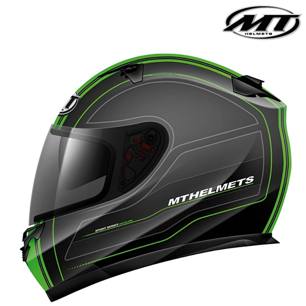 Moto oblečení - Helma MT BLADE SV RACELINE MATT BLACK/GREEN
