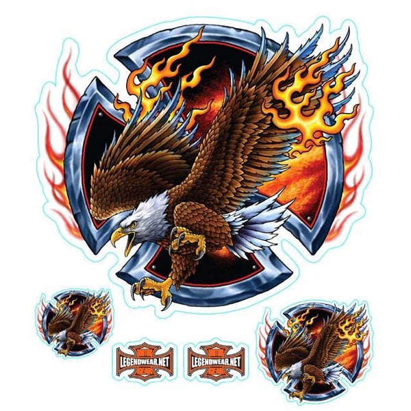 Volný čas a dárky - Nálepka Flaming Eagle