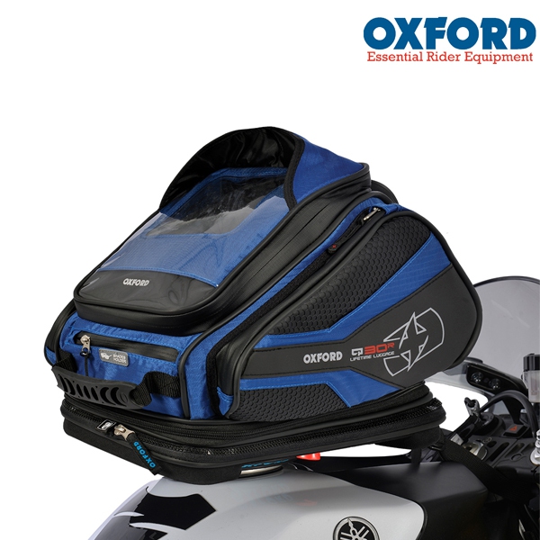 Příslušenství na motorku - TankBag OXFORD Q30R QR - modrý