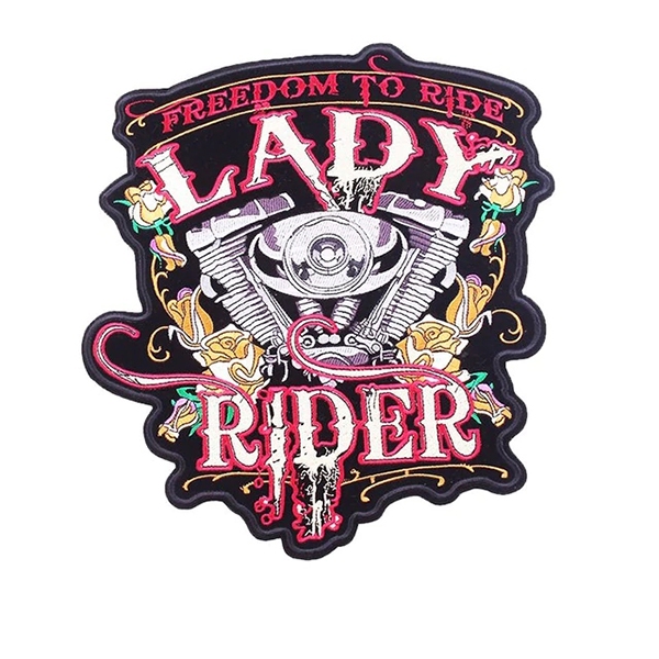 Volný čas a dárky - Nášivka Lady Rider velká