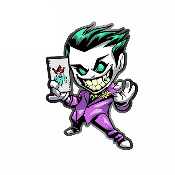 Volný čas a dárky - Nálepka Smiling Joker