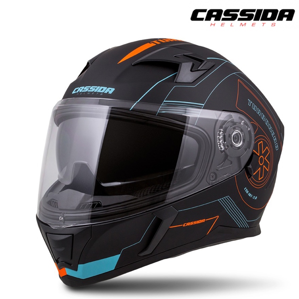 Moto oblečení - Helma CASSIDA INTEGRAL 3.0 TURBOHEAD černá/oranžová/modrá