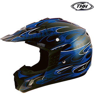 Moto oblečení - Helma THH TX-12 FLAME BLUE