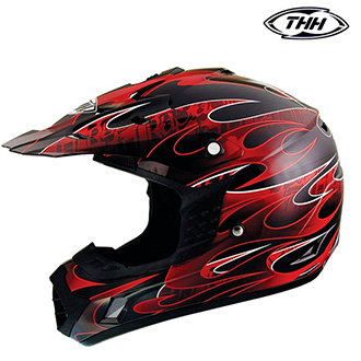 Moto oblečení - Helma THH TX-12 FLAME RED