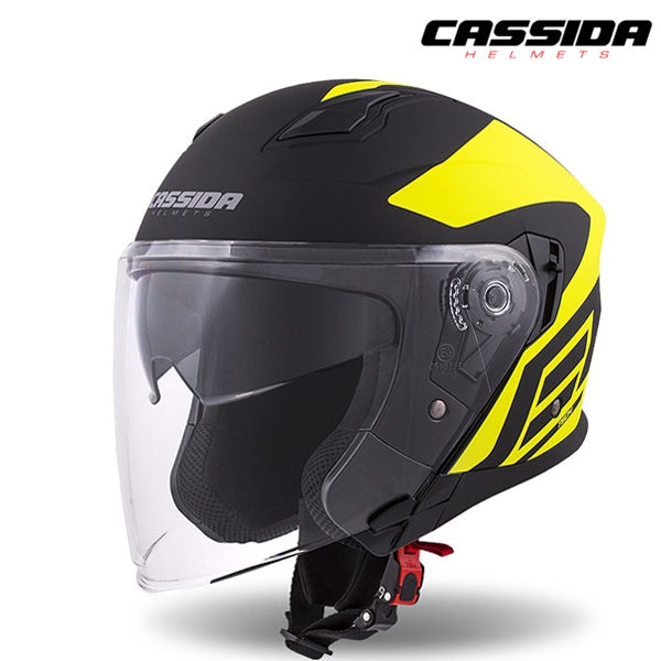 Moto oblečení - Helma CASSIDA JET TECH CORSO černá/žlutá