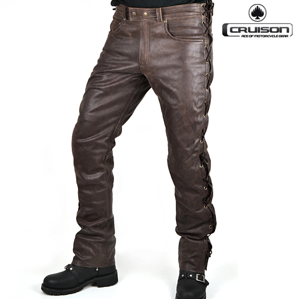 Moto oblečení - Kalhoty CRUISON LACE JEANS BROWN