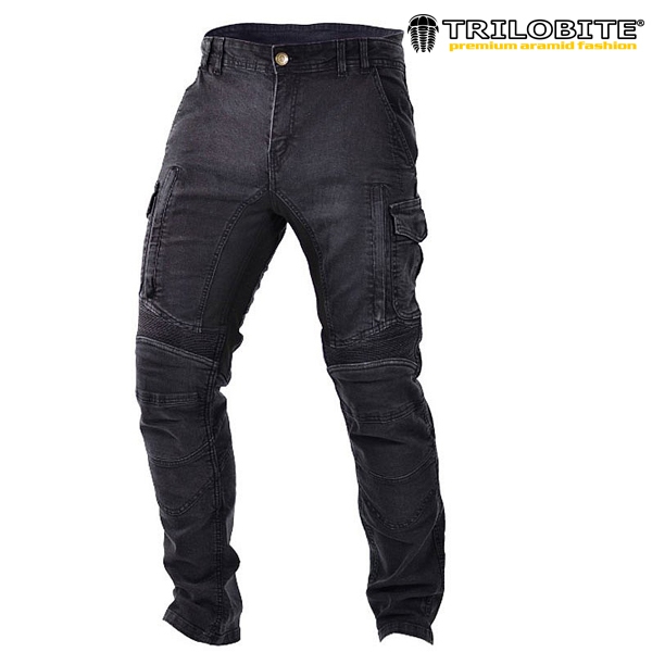 Moto oblečení - Kalhoty TRILOBITE 1664 ACID SCRAMBLER BLACK