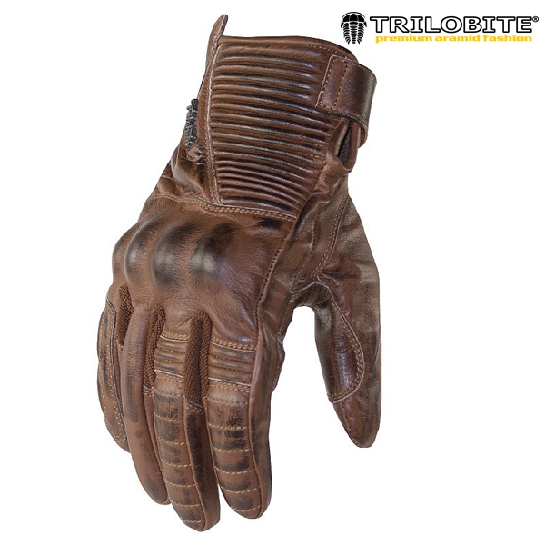 Moto oblečení - Rukavice TRILOBITE 1942 CAFÉ BROWN