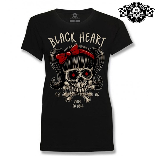 Moto oblečení - Tričko dámské BLACK HEART Sandy