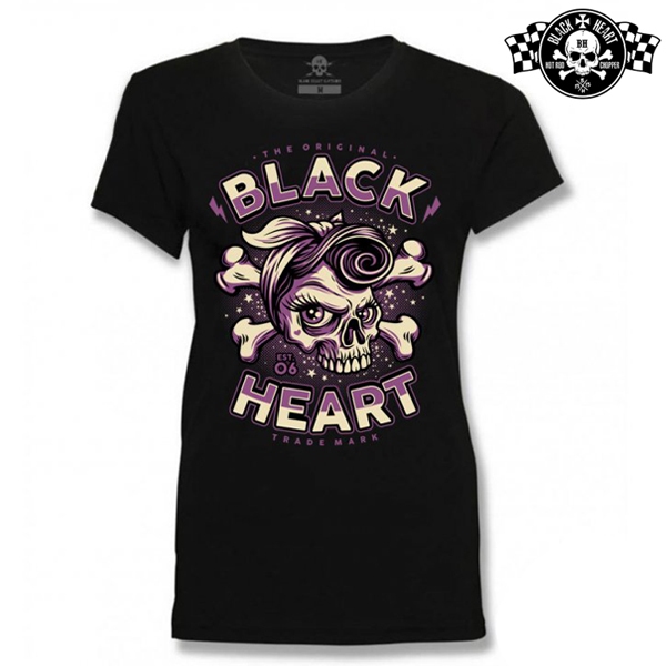 Moto oblečení - Tričko dámské BLACK HEART Betty Rizo