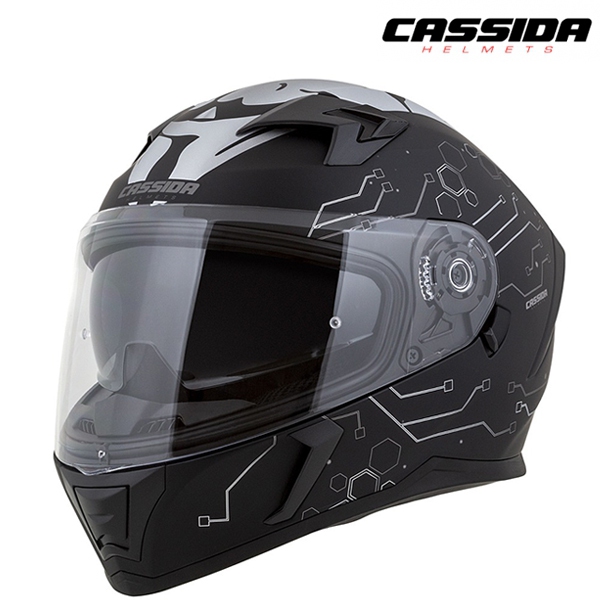 Moto oblečení - Helma CASSIDA INTEGRAL 3.0 HACK VISION černá/stříbrná