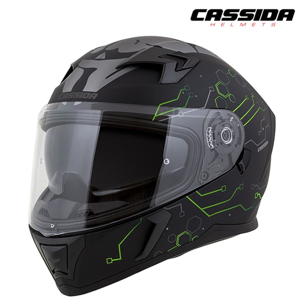 Moto oblečení - Helma CASSIDA INTEGRAL 3.0 HACK černá/zelená