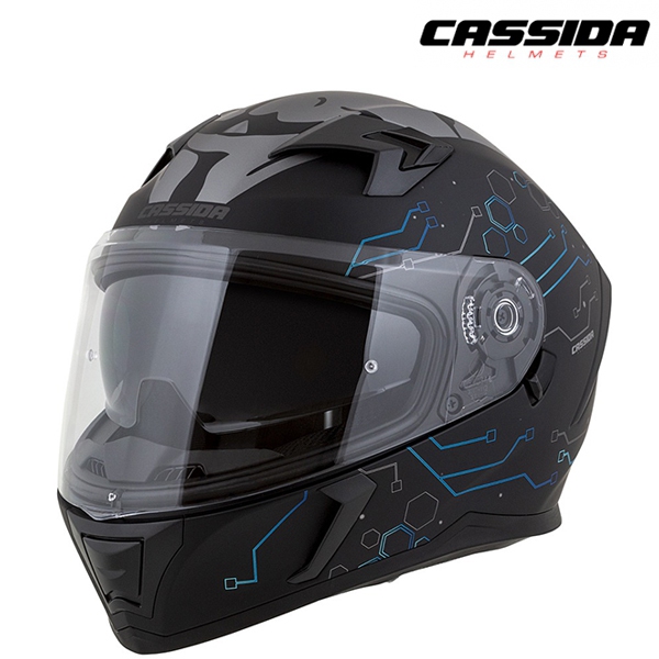 Moto oblečení - Helma CASSIDA INTEGRAL 3.0 HACK černá/modrá