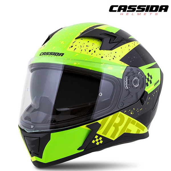 Moto oblečení - Helma CASSIDA INTEGRAL 3.0 DRFT žlutá/zelená