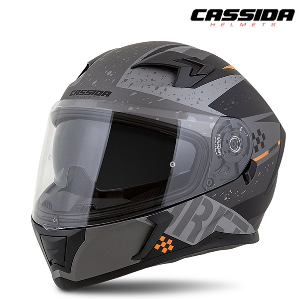 Moto oblečení - Helma CASSIDA INTEGRAL 3.0 DRFT šedá/černá/oranžová