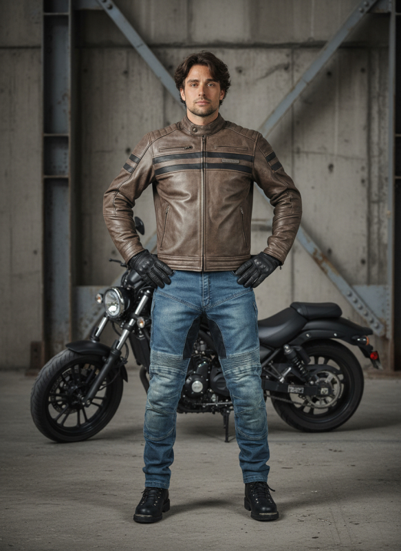 Bunda Cruison Rideout Brown – zadní pohled