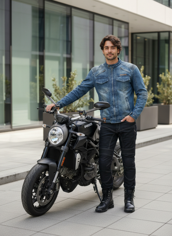 Kalhoty Cruison Kevlar Duke Black – model