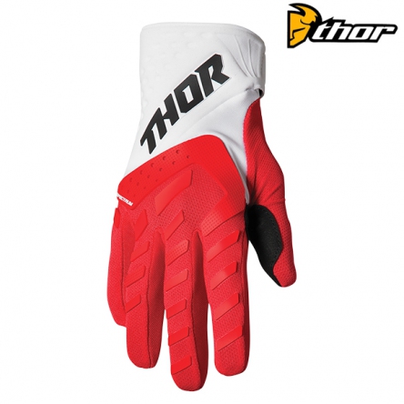 MX rukavice dětské - THOR SPECTRUM RED/WHITE