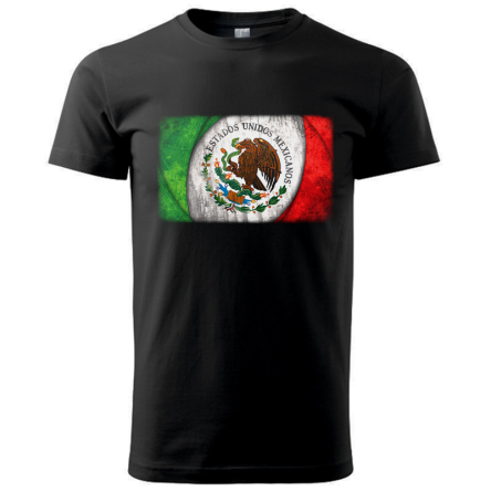 Tričko páské krátký rukáv - Bandera de Mexico