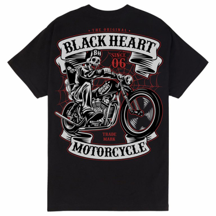 Tričko pánské BLACK HEART Skeleton Chopper