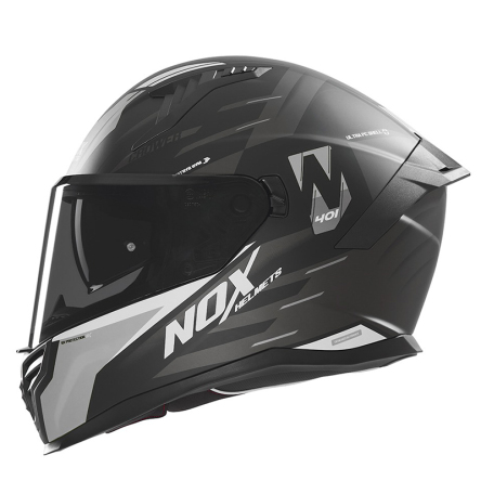 Helma NOX N401 CROWER černá matná/stříbrná