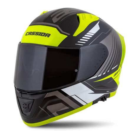 Helma CASSIDA AERO DROME černá/žlutá fluo/bílá