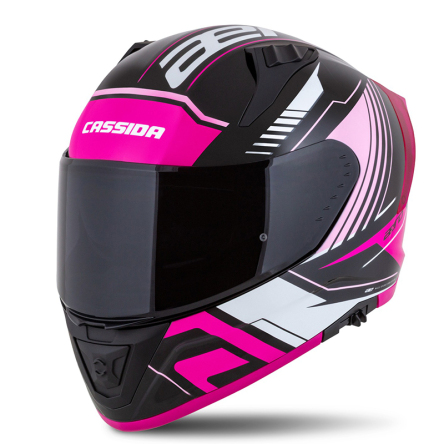 Helma CASSIDA AERO DROME černá met./růžová/bílá