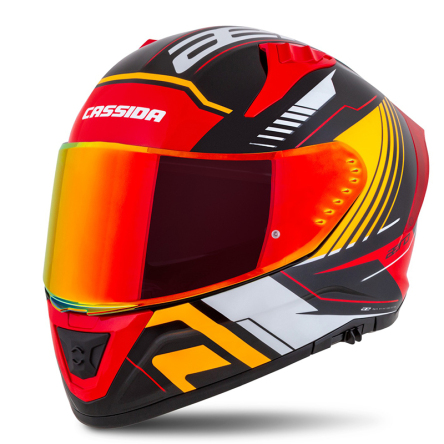 Helma CASSIDA AERO DROME černá met./oranžová/červená
