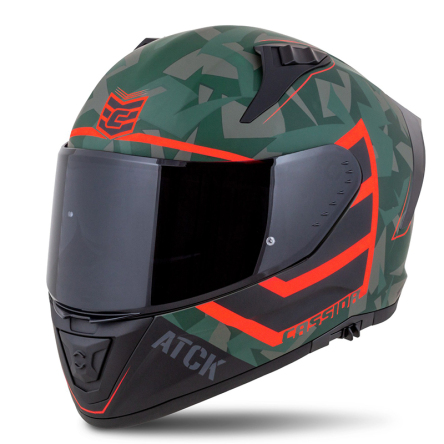Helma CASSIDA AERO ATCK zelená camo/černá/oranžová