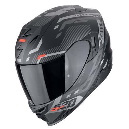 Helma SCORPION EXO-520 EVO AIR RANKA matná černo/stříbrno/červená