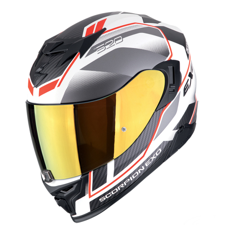 Helma SCORPION EXO-520 EVO AIR LENA matná bílo/stříbrno/červená