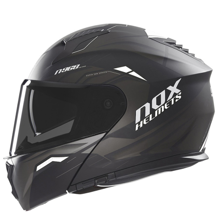 Helma NOX N968 ULTRA černá matná/bílá