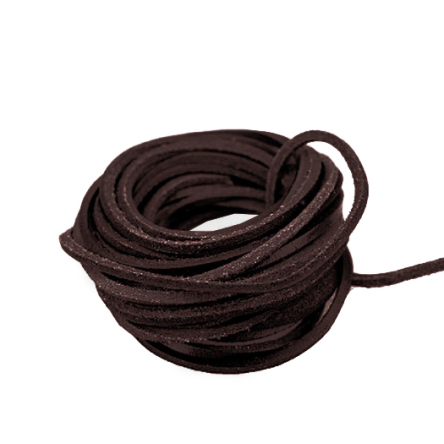 Kožená šňůra 2x 180cm hnědá