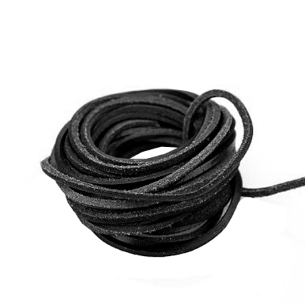 Kožená šňůra 2x 115cm černá