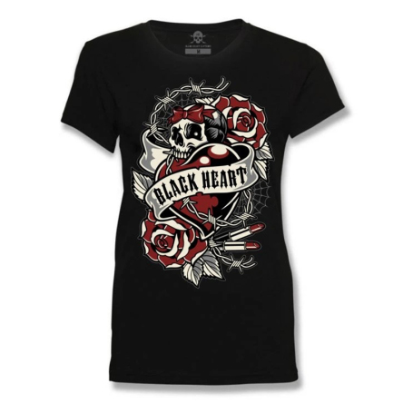 Tričko dámské BLACK HEART Heart Rose