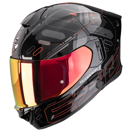 Helma SCORPION EXO-530 AIR FOND metalická černo/červená