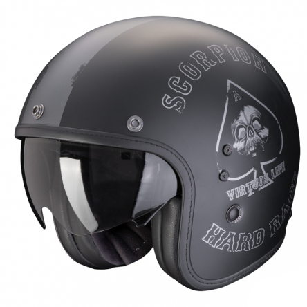 Helma SCORPION BELFAST EVO SPADE matná černo/stříbrná
